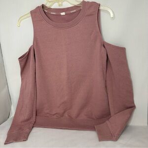 Garage Mauve Cold Shoulder Sweatshirt XS